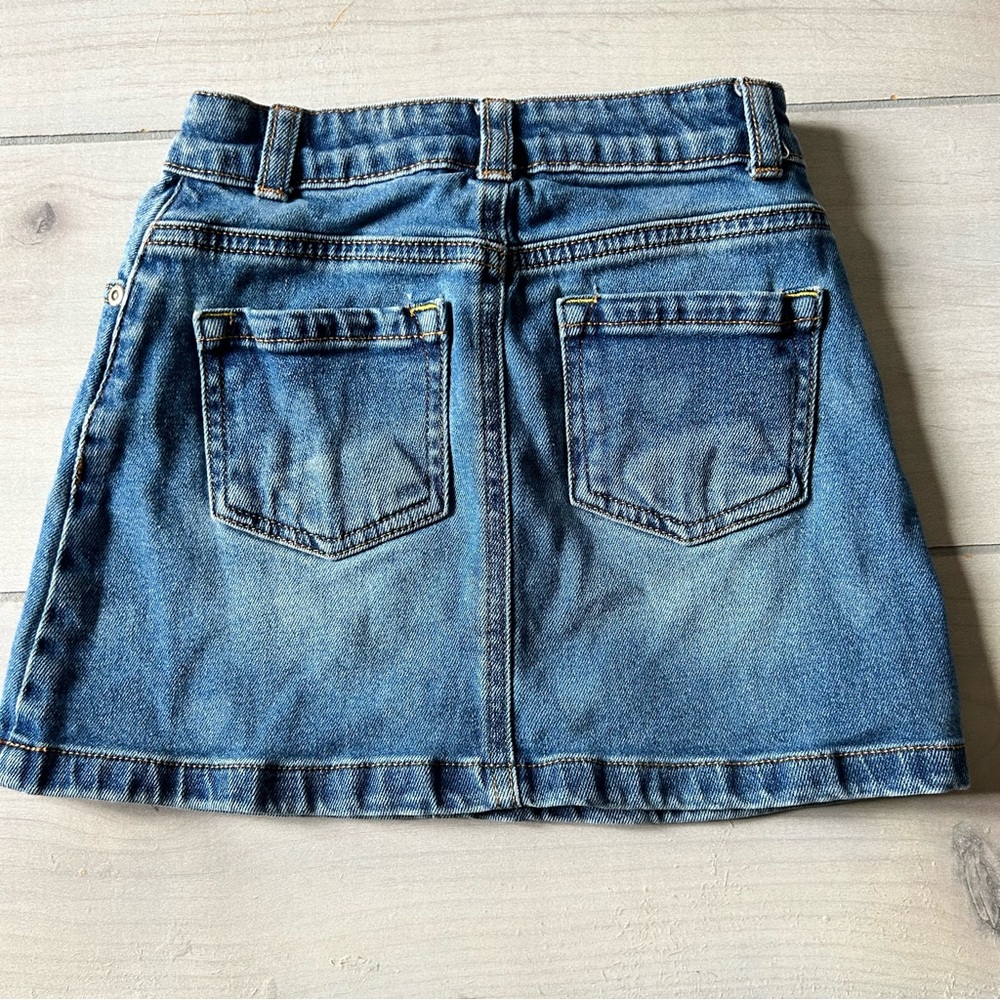 Mini Boden Interior Button Tab Denim Skirt - Picture 2 of 2